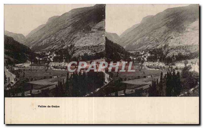 Stereoscopic Card - Valley of Gedre - Old Postcard