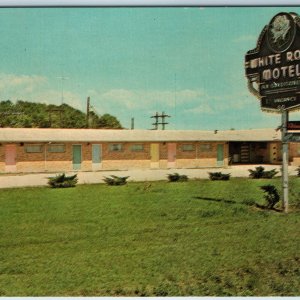 c1950s Gonzales, LA White Rose Motel, Air Travel Card Dexter Ekta Chrome PC A215
