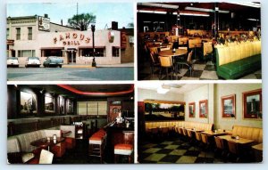 LANSING, MI Michigan ~ Roadside Multiview FAMOUS GRILL  c1950s Cars Postcard