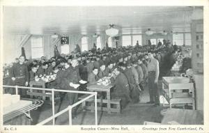 New Cumberland Pennsylvania~Reception Center Mess Hall~US Army c1920 WWI  B&W