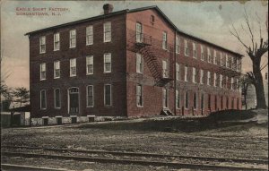 Bordentown New Jersey NJ Eagle Shirt Factory c1910 Postcard