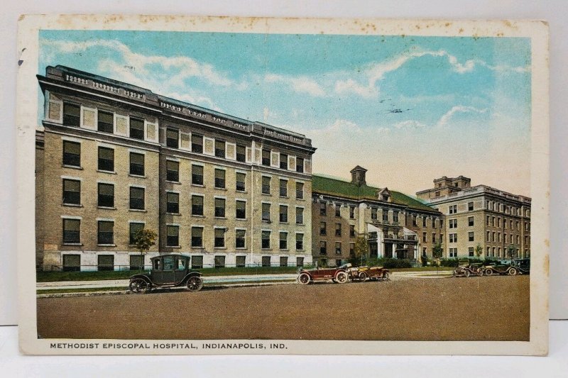 Methodist Episcopal Indianapolis to John D. Hershey Lancaster 1928 Postcard A4