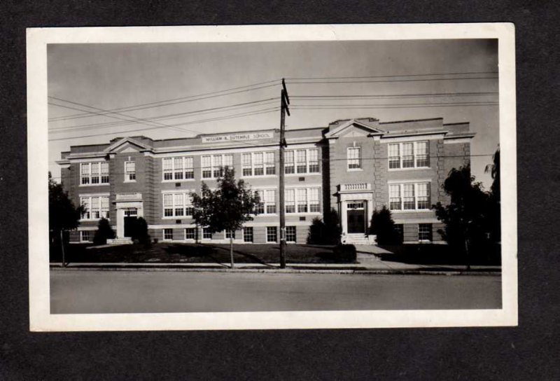 RI Dutemple School Cranston Rhode Island Real Photo RPPC Postcard Light Creases