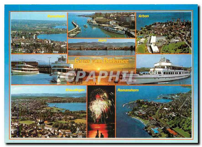 Modern Postcard Gruss vom Bodensee Arbon Romanshorn