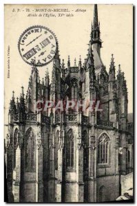 Old Postcard Mont Saint Michel abbey Apse From & # 39Eglise