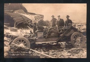 REAL PHOTO AUSTIN PENNSYLVANIA PA. FLOOD 1910 OAKLAND CAR AUTOPOSTCARD COPY