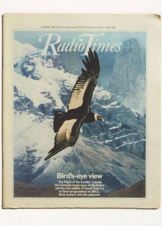 Radio Times The Flight Of The Condor Bird Documentary Postcard