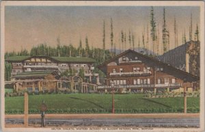 Postcard Belton Chalets Western Gateway Glacier National Park Montana MT