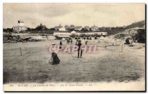 Old Postcard Royan La Conche of Chay game Lawn Temuis