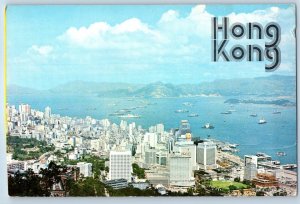 Hong Kong Postcard Hong Kong Central District c1950's Vintage Unposted