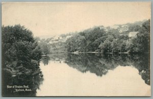 HUDSON MA BRUCES POND ANTIQUE POSTCARD