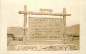 1940s Montana Historical Marker Nevada City Ghosttown RPPC Photo Postcard 12140