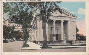 Nantucket MA 1929, Athenaeum, Public Library, Tichnor White Border