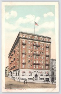 The Ten Eyck Hotel Street View~Albany NY~Valentine-Souvenir Co~Vintage Postcard