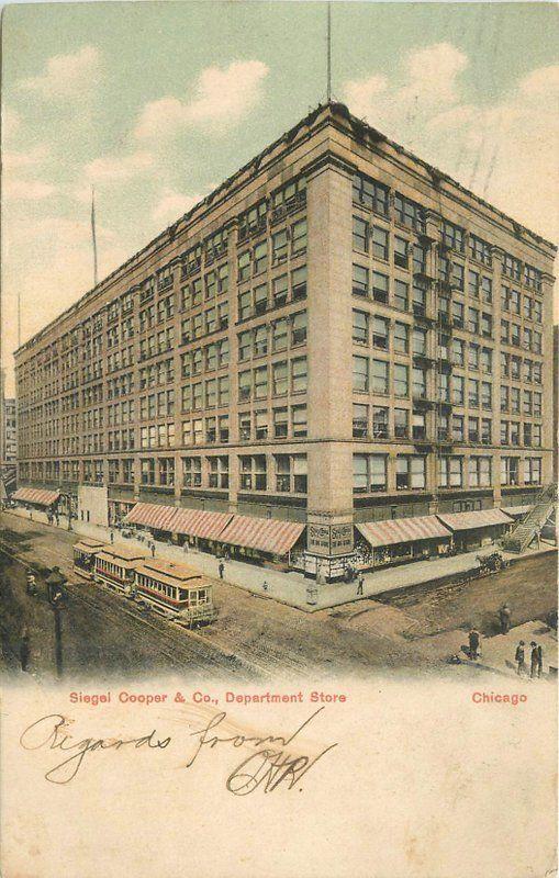 1906 Siegel Cooper & Co Department Store Trolleys Postcard Teich postcard 11243