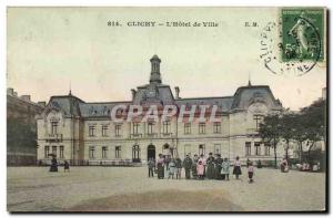 Old Postcard Clichy The Hotel de Ville