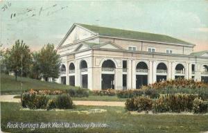 1938 Dancing Pavilion Rock Springs Park West Virginia Heinie postcard 1138