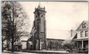 FRANKLIN, Pennsylvania  PA   ST. JOHN'S EPISCOPAL CHURCH   Postcard