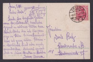 Germany postcard Trier view from Weißhauswald Moselle river 1921