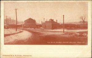 Bellows Falls VT B&M RR Train Station Depot c1905 Postcard