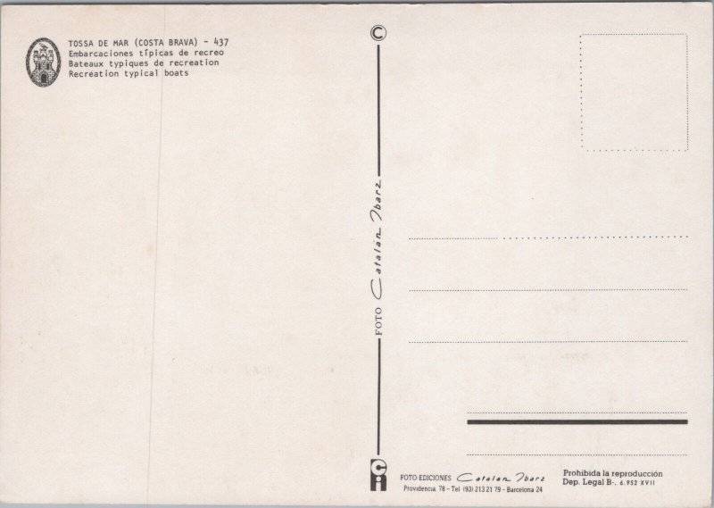 Spain Tossa Costa Brava Vintage Postcard BS.26
