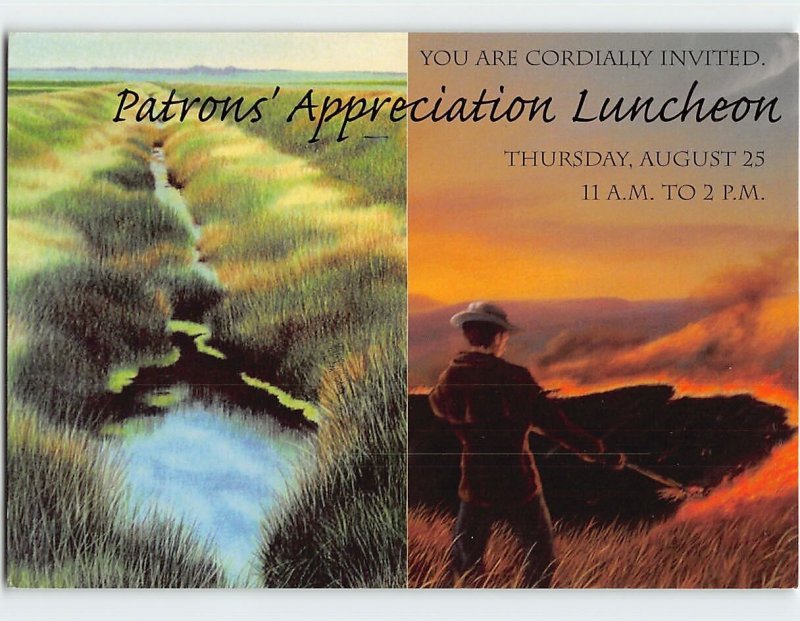 Postcard Invitation to Patrons' Appreciation Luncheon Kiechel Fine Art Nebraska