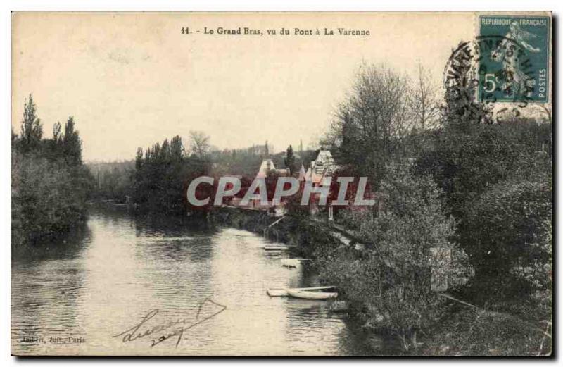 Old Postcard The large arm of the bridge saw the Varenne