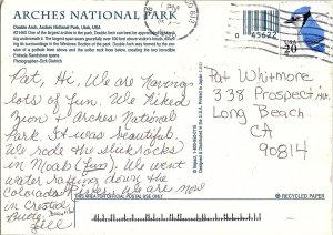 Arches National Park Double Arch Utah Continental Chrome Postcard 1988