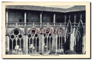 Old Postcard Pamplona Cloisters of the Cathedral