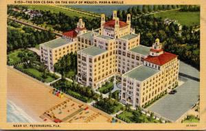 Florida Pass-A-Grille Beach Aerial View Don Cesar Hotel 1938 Curteich