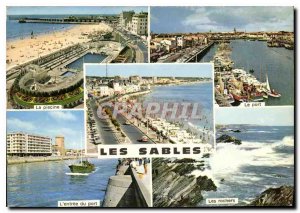 Modern Postcard Les Sables d'Olonne The port entrance Pool Harbor Rocks