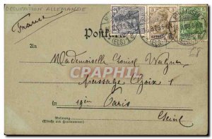 Old Postcard Histroque Map of Mulhouse