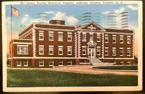 Vintage Postcard 1942 Green County Memorial Hospital, Jefferson Heights, NY