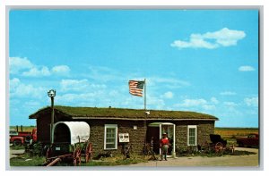 Sod House Museum U.S. Highway 24 Colby Kansas Vintage Standard View Postcard