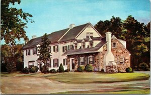 President Eisenhower Home Gettysburg PA Pennsylvania Postcard Plastichrome VTG 