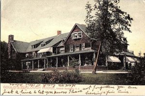 Postcard LODGE SCENE Catskills New York NY AI9588