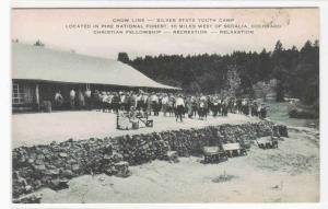 Chow Line Silver State Youth Camp Pike National Forest Sedalia Colorado postcard