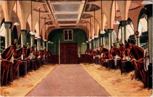 England, HORSES~STABLES  Royal Mews~Buckingham Palace   Tuck's Oilette Postcard