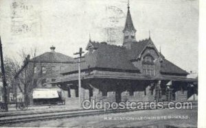 RR Station, Ledminster, MA, Massachusetts, USA Train Railroad Station Depot 1...