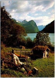 Gammelt Kvernhuset Oldedalen Old Small Grain Mill Oldedalen Norway Postcard