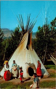 Indian Family At Their Tepee