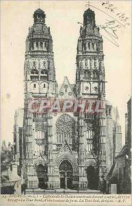 Postcard Old Tours (I and L) Cathedrale St Gatien