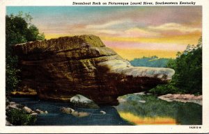 Kentucky Steamboat Rock On Picturesque Laurel River 1948 Curteich