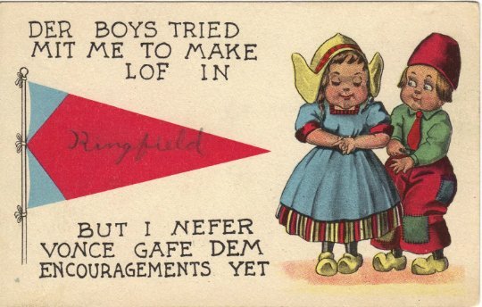 Vintage Postcard Anglo Kid Series Dutch Sweethearts 1910's Kingfiel