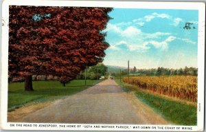 Road to Jonesport ME, Home of Seth and Mother Parker c1932 Vintage Postcard H19