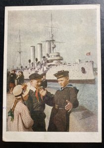 Mint Russia Picture Postcard Kids Navy Tour