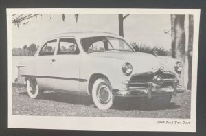 Mint USA real Picture Postcard 1949 Ford Two Door