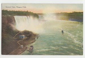 P2653 old postcard old boats buildings niagara falls