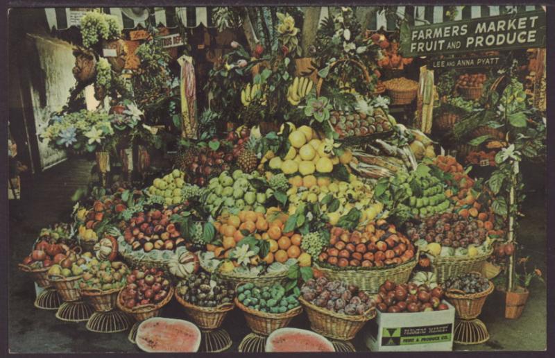 Produce,Farmers Market,Los Angeles,CA Postcard
