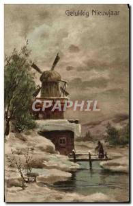 Old Postcard Fancy Windmill